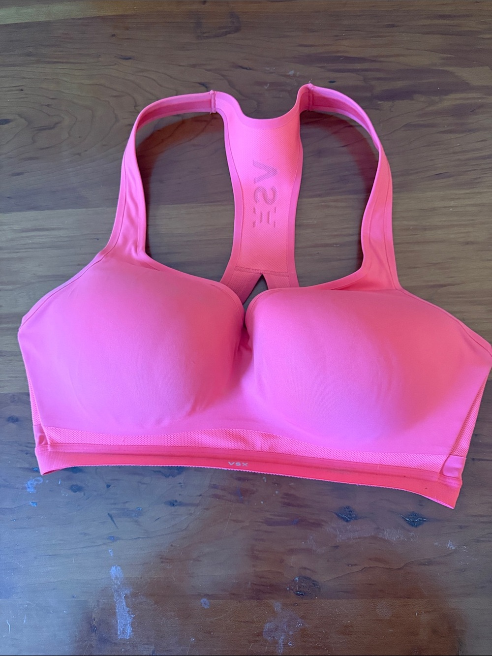 VSX Coral Pink Padded Racerback Sports Bra